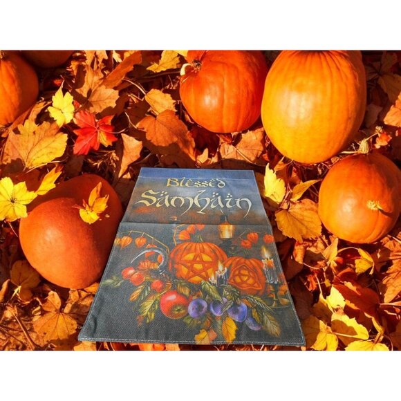 Blessed Samhain Garden Flag Halloween Autumn Fall Home Decor - Picture 8 of 11